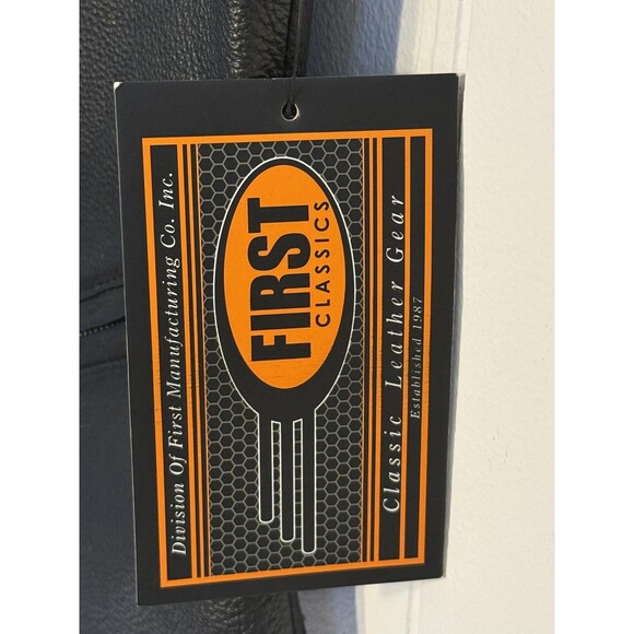 First Classics Leather Vest Womens Medium Black Lauren Motorcycle Lace Up Sides - Picture 4 of 11